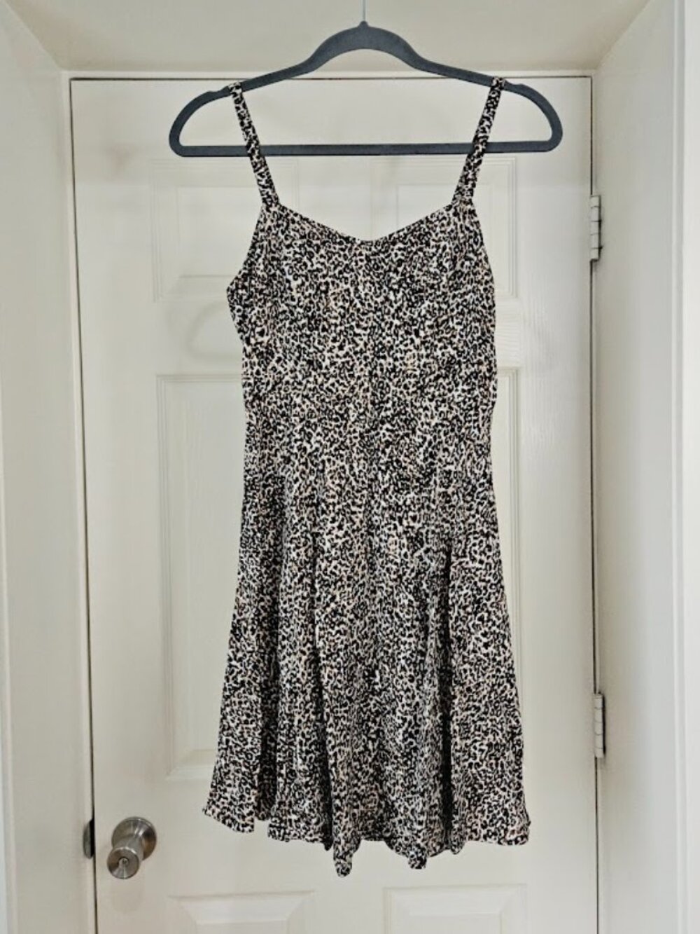 Old Navy Cheetah Animal Print Y2K Flare Mini Short Leopard Dress Gothic Grunge
